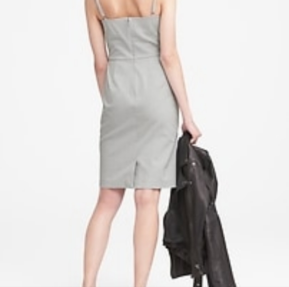 Grey Petite Strappy Sheath Dress | Banana Republic - Picture 3 of 5